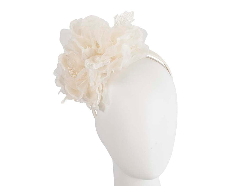 Cupids Millinery Women's Hat Cream Ivory flower fascinator by Fillies Collection