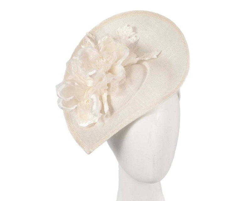 Cupids Millinery Women's Hat Cream Large cream flower fascinator by Max Alexander