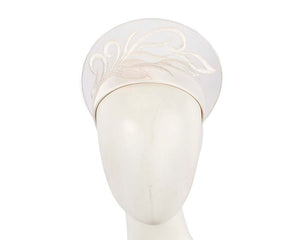 Cupids Millinery Women's Hat Cream Limited edition ivory crown fascinator with flower