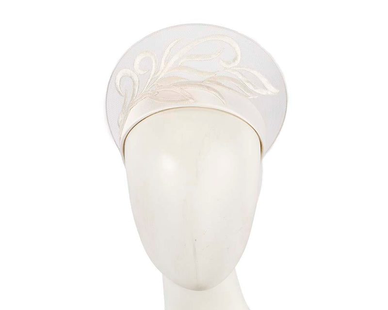 Cupids Millinery Women's Hat Cream Limited edition ivory crown fascinator with flower