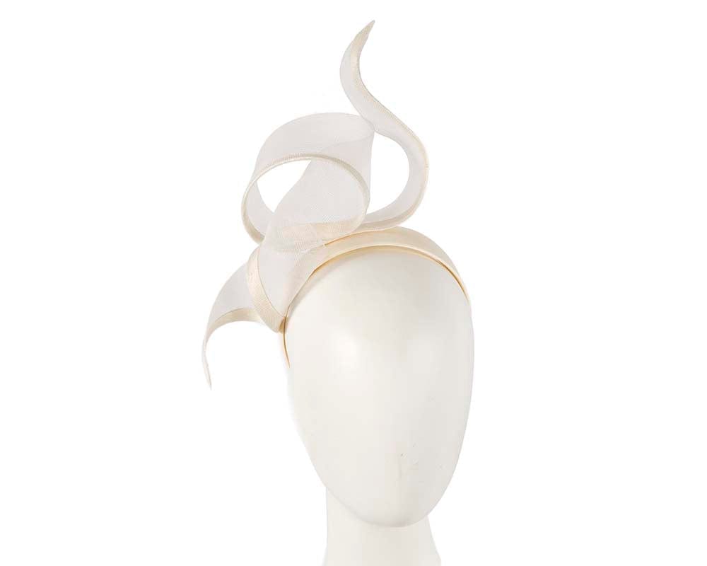 Cupids Millinery Women's Hat Cream Sculptured cream racing fascinator by Fillies Collection