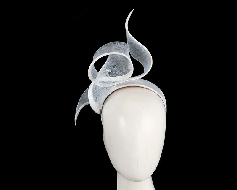 Cupids Millinery Women's Hat Cream Sculptured white racing fascinator by Fillies Collection