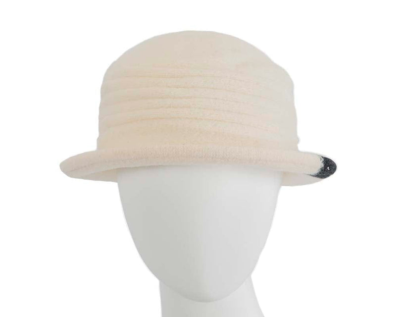 Cupids Millinery Women's Hat Cream Soft cream winter bucket hat by Max Alexander