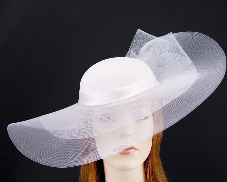Cupids Millinery Women's Hat Cream White large brim custom made ladies hat