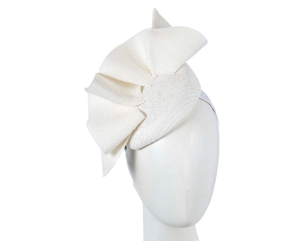 Cupids Millinery Women's Hat Cream White pillbox fascinator by Fillies Collection