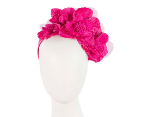 Cupids Millinery Women's Hat Fuchsia Bright Fuchsia Flower Fascinator Headband