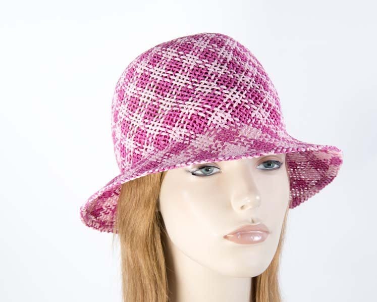 Cupids Millinery Women's Hat Fuchsia Crocheted fuchsia cloche hat