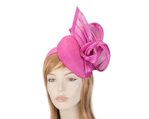 Cupids Millinery Women's Hat Fuchsia Elegant fuchsia pillbox racing fascinator by Fillies Collection