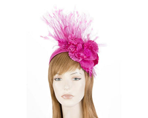 Cupids Millinery Women's Hat Fuchsia Fuchsia designers flower fascinator