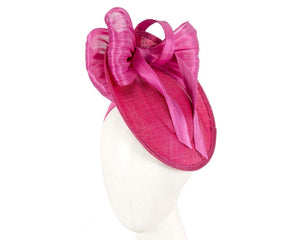 Cupids Millinery Women's Hat Fuchsia Fuchsia fascinator with bow by Fillies Collection