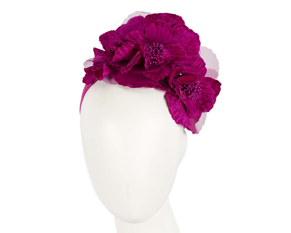 Cupids Millinery Women's Hat Fuchsia Fuchsia Flower Fascinator Headband