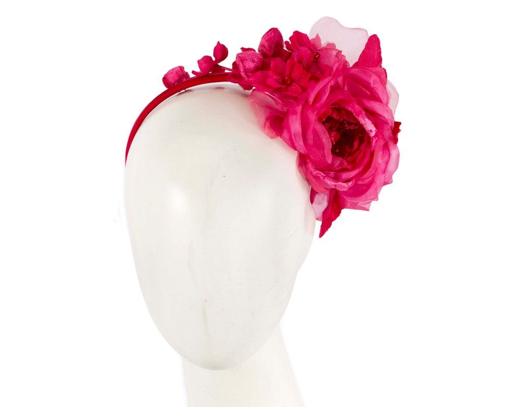 Cupids Millinery Women's Hat Fuchsia Fuchsia flower headband fascinator by Max Alexander