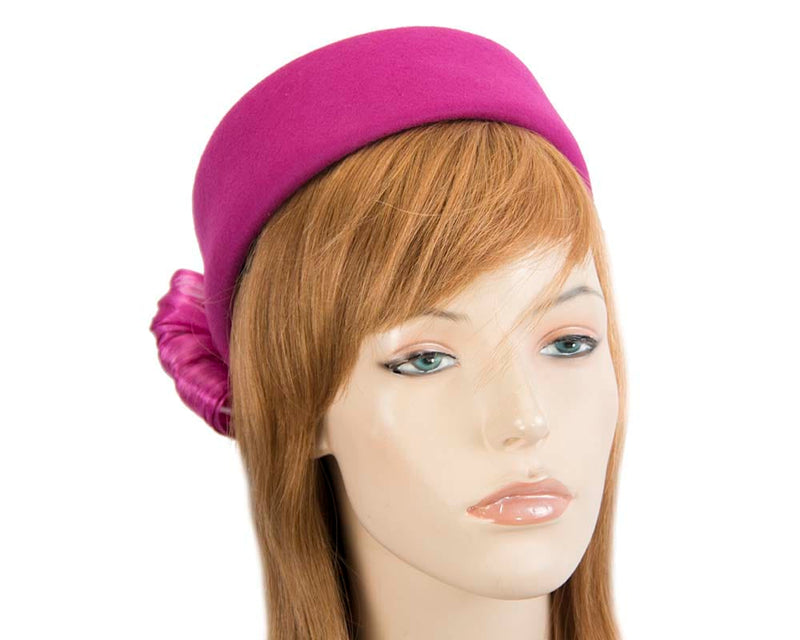 Cupids Millinery Women's Hat Fuchsia Fuchsia Jackie Onassis style felt beret by Fillies Collection