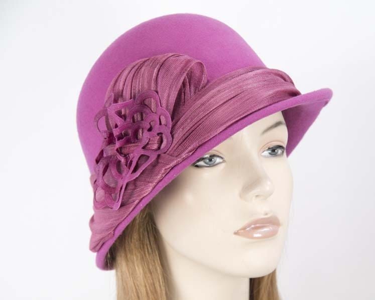 Cupids Millinery Women's Hat Fuchsia Fuchsia ladies fashion felt bucket hat by Fillies Collection