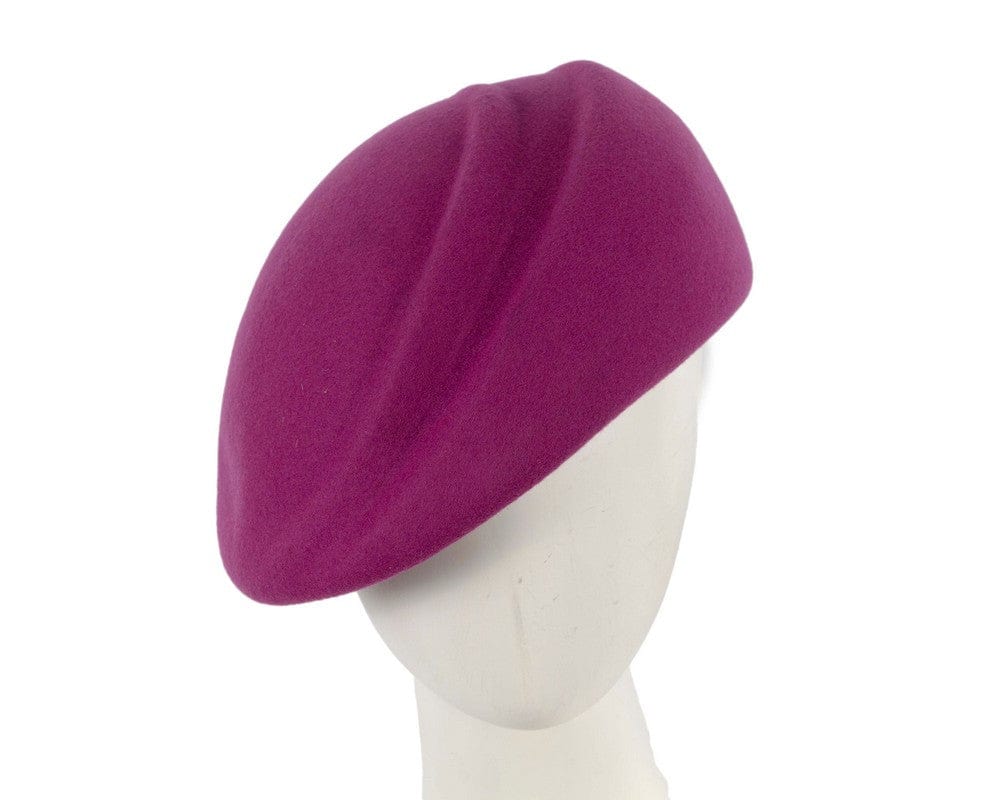 Cupids Millinery Women's Hat Fuchsia Fuchsia winter felt beret by Max Alexander