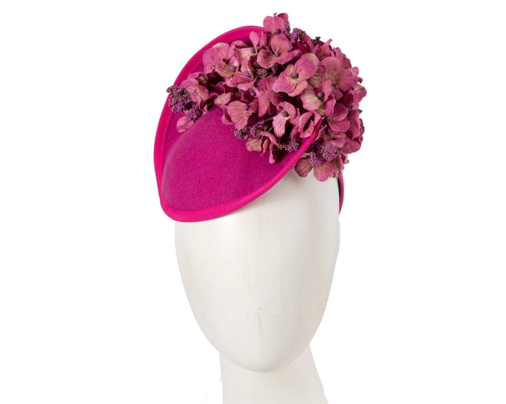 Cupids Millinery Women's Hat Fuchsia Fuchsia winter racing fascinator by Fillies Collection