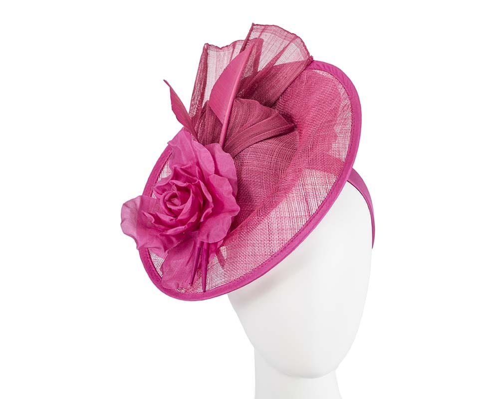 Cupids Millinery Women's Hat Fuchsia Large fuchsia racing fascinator