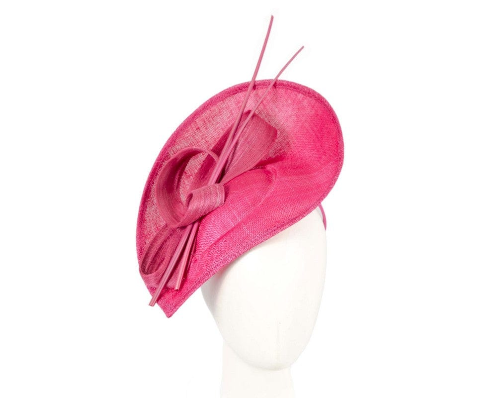 Cupids Millinery Women's Hat Fuchsia Large fuchsia sinamay fascinator by Max Alexander