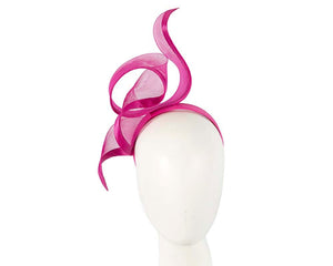 Cupids Millinery Women's Hat Fuchsia Sculptured fuchsia racing fascinator by Fillies Collection