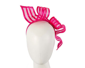 Cupids Millinery Women's Hat Fuchsia Stylish fuchsia racing fascinator by Max Alexander