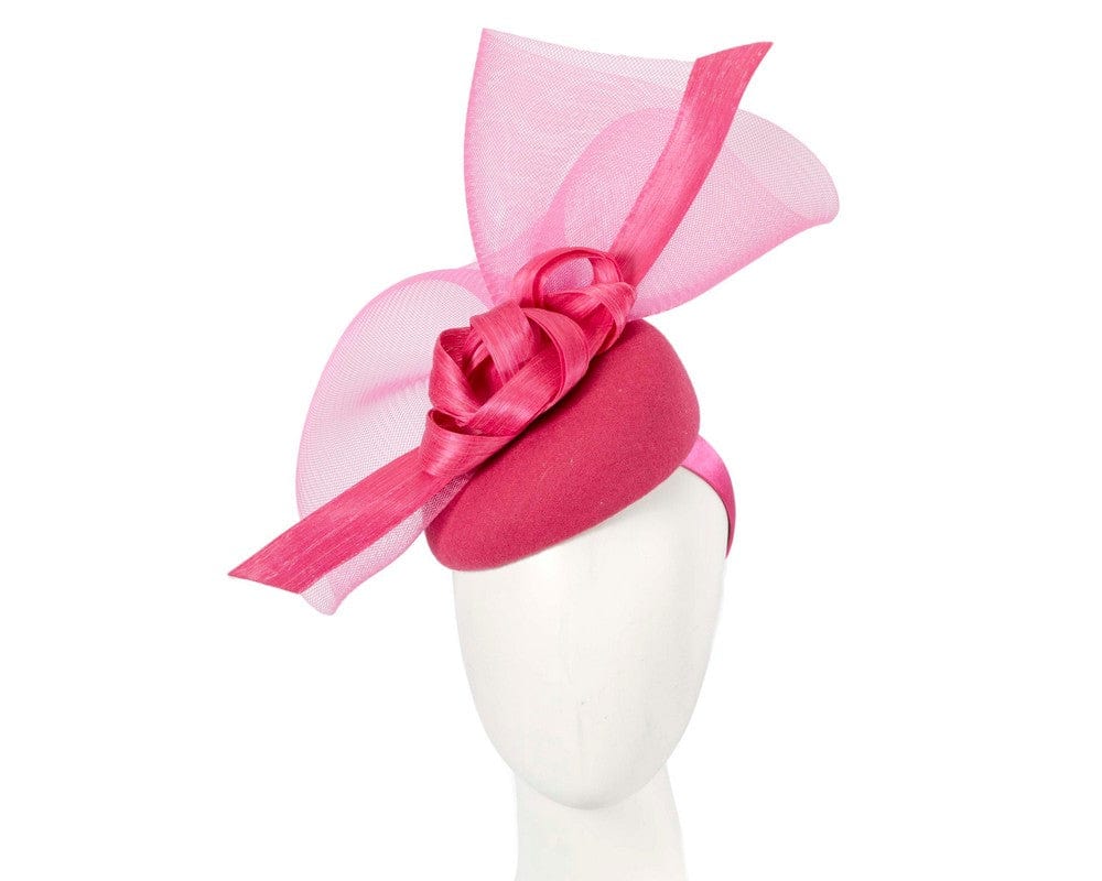 Cupids Millinery Women's Hat Fuchsia Tall fuchsia winter racing fascinator by Fillies Collection