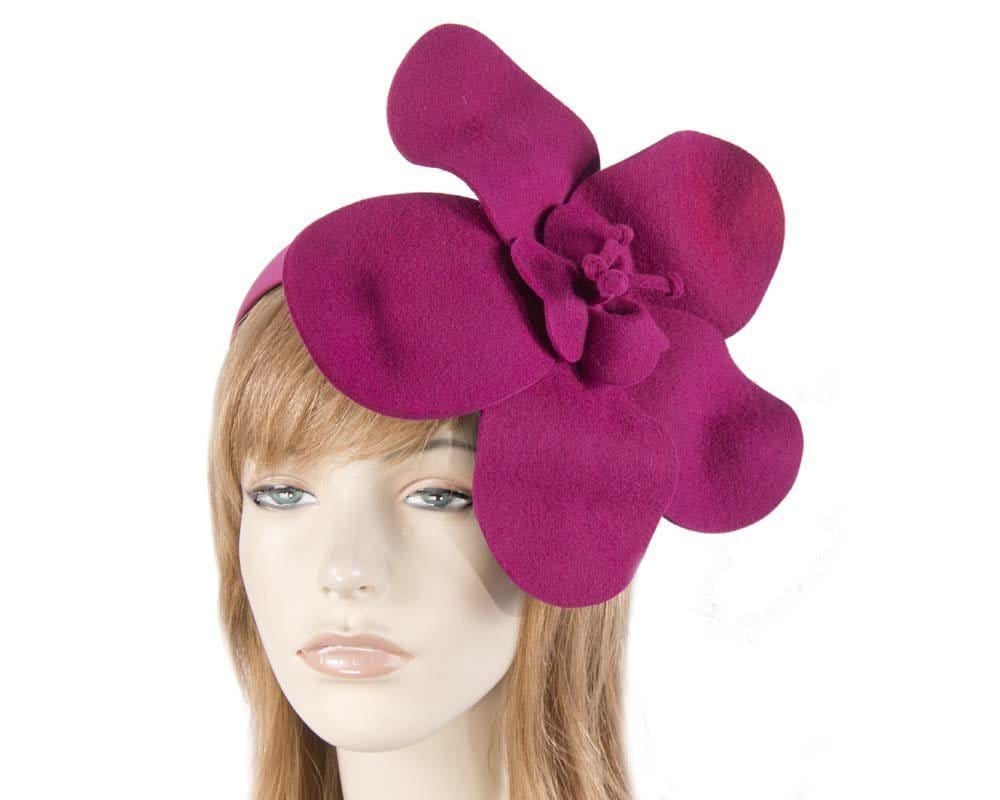 Cupids Millinery Women's Hat Fuchsia Unusual fuchsia felt Max Alexander fascinator for races buy online in Australia J295F