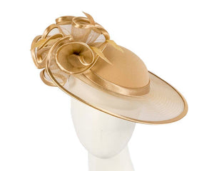 Cupids Millinery Women's Hat Gold Gold Mother of the Bride Wedding Hat