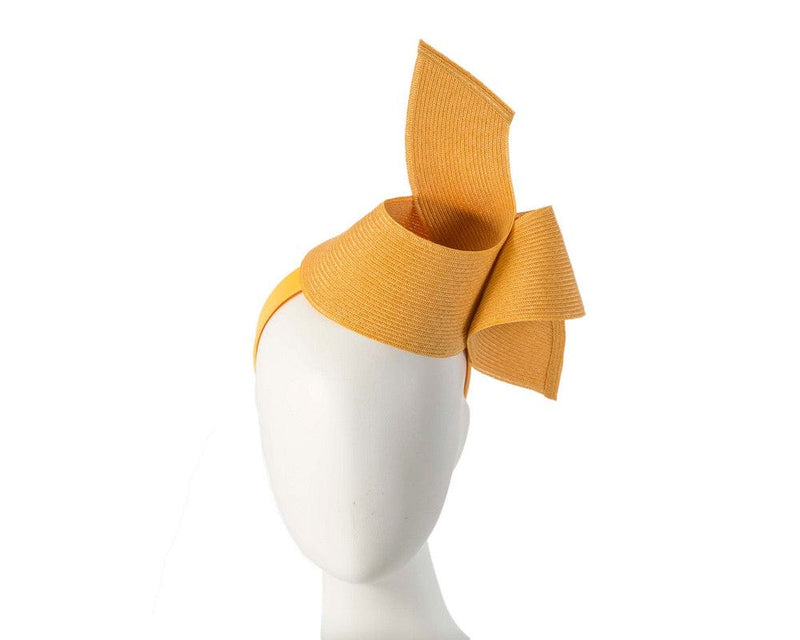 Cupids Millinery Women's Hat Gold/Yellow Modern mustard yellow fascinator by Max Alexander