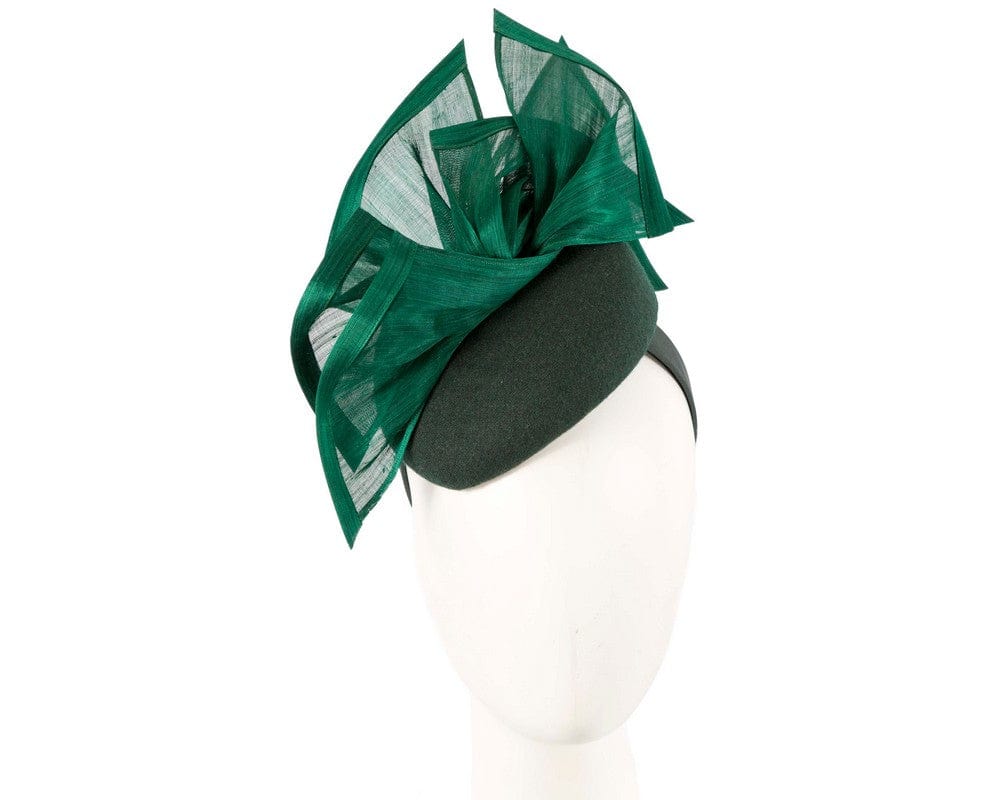 Cupids Millinery Women's Hat Green Bespoke green winter racing fascinator by Fillies Collection