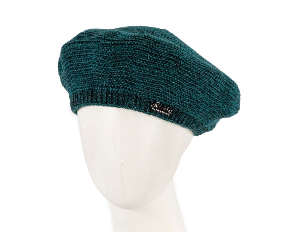 Cupids Millinery Women's Hat Green Classic crocheted green beret by Max Alexander