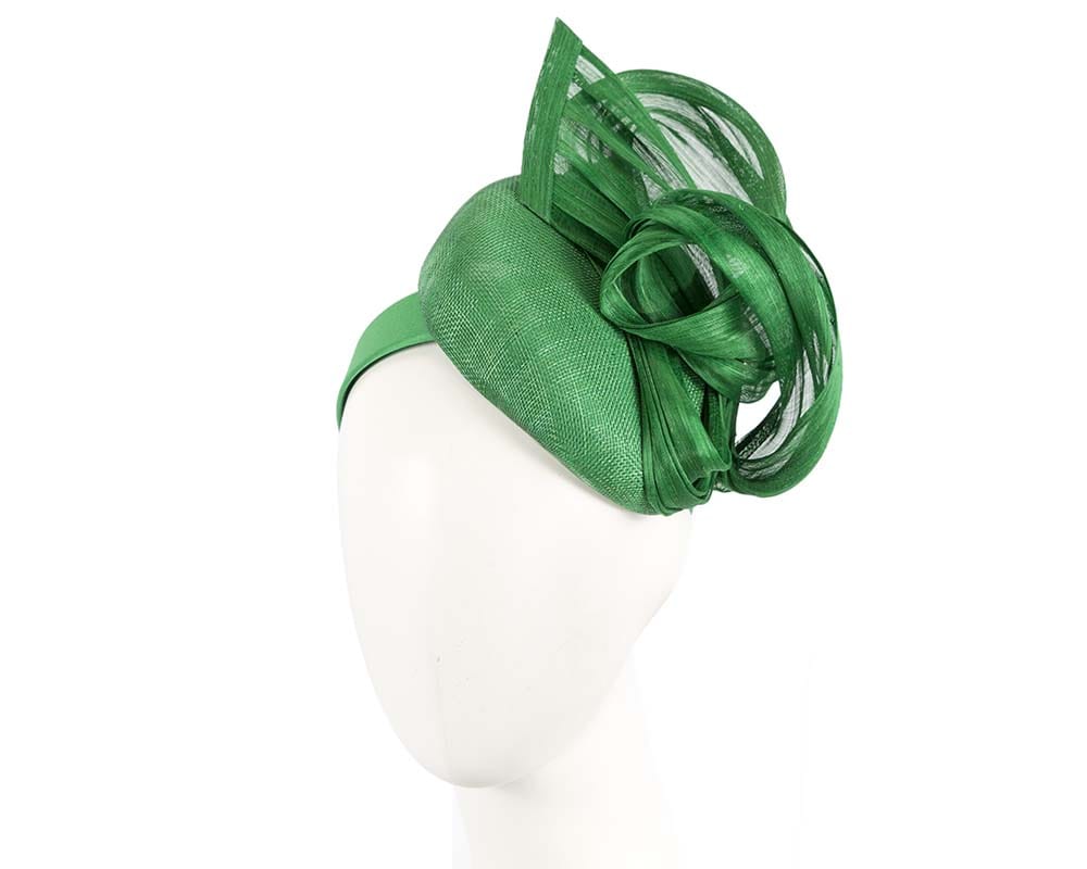 Cupids Millinery Women's Hat Green Elegant green pillbox racing fascinator by Fillies Collection