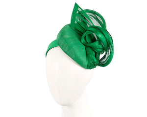 Cupids Millinery Women's Hat Green Elegant green pillbox racing fascinator by Fillies Collection