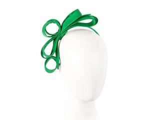 Cupids Millinery Women's Hat Green Green bow racing fascinator by Max Alexander