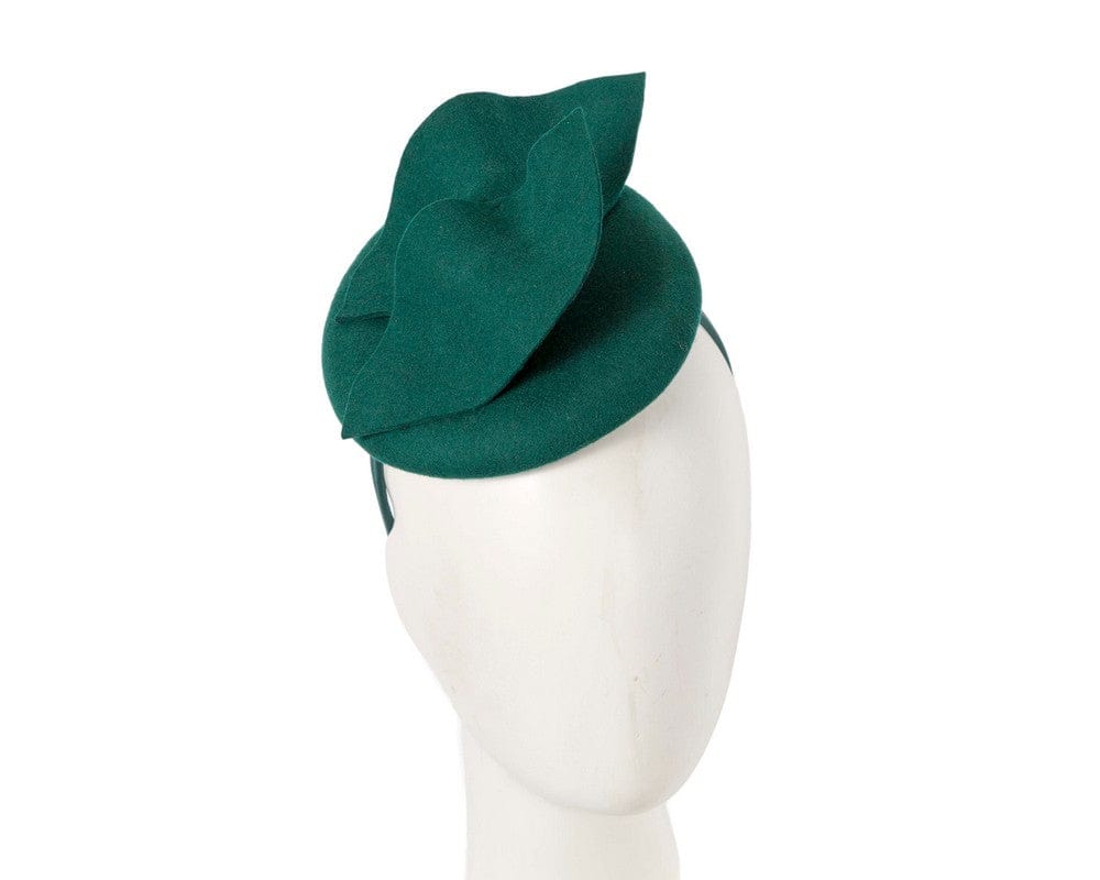 Cupids Millinery Women's Hat Green Green felt fascinator by Max Alexander