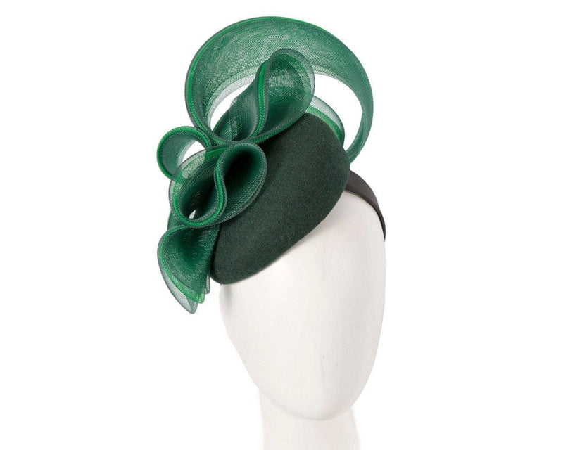 Cupids Millinery Women's Hat Green Green winter racing fascinator by Fillies Collection