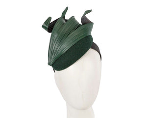 Cupids Millinery Women's Hat Green Green winter racing fascinator by Fillies Collection