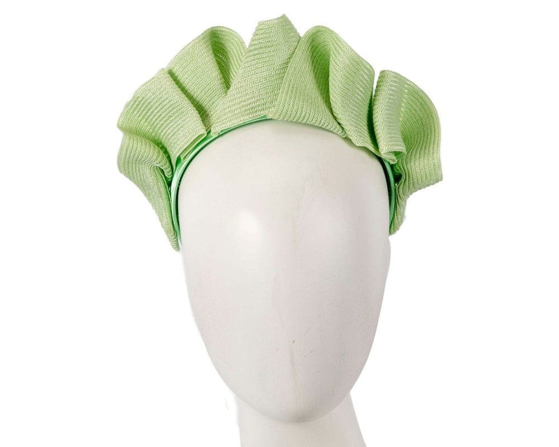 Cupids Millinery Women's Hat Green Large lime crown racing fascinator by Max Alexander