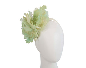 Cupids Millinery Women's Hat Green Light green flower fascinator by Fillies Collection