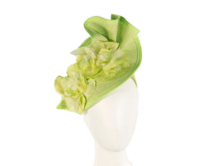 Cupids Millinery Women's Hat Green Lime Melbourne Cup races fascinator by Fillies Collection