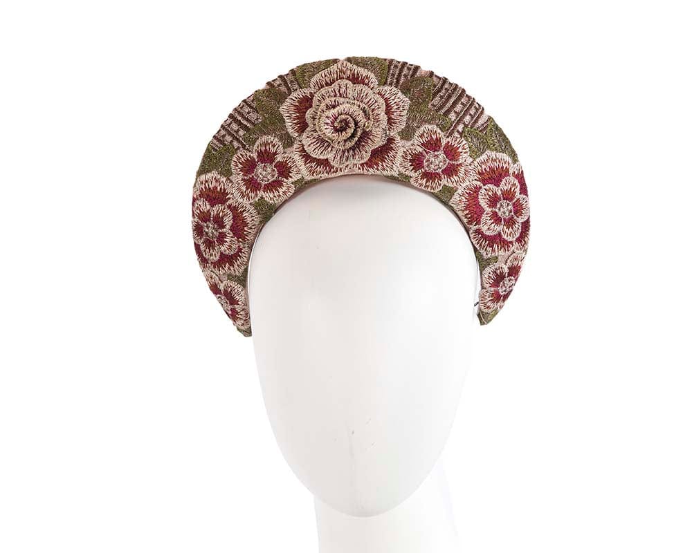 Cupids Millinery Women's Hat Green/Nude Exclusive nude headband by Cupids Millinery