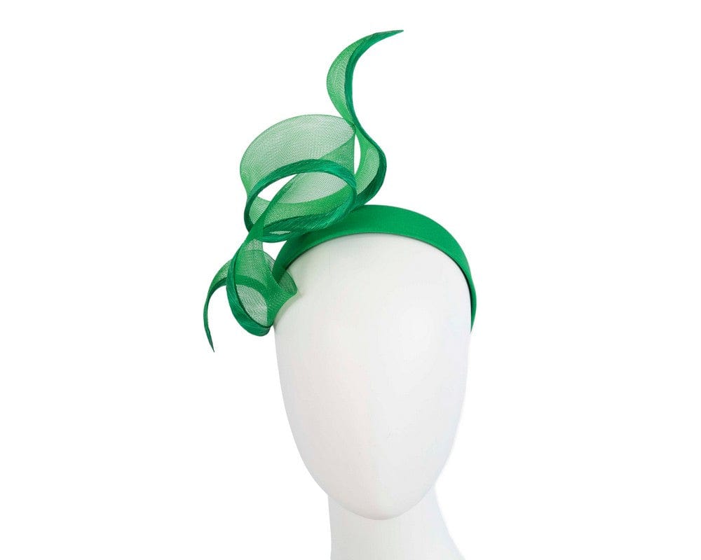 Cupids Millinery Women's Hat Green Sculptured green racing fascinator by Fillies Collection