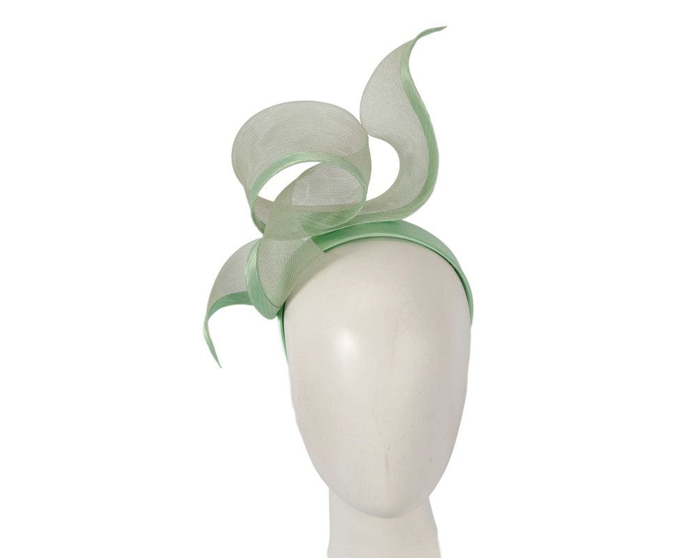 Cupids Millinery Women's Hat Green Sculptured mint green racing fascinator by Fillies Collection