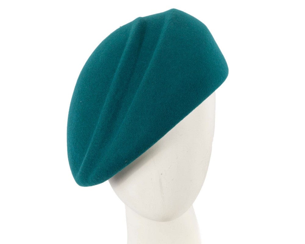 Cupids Millinery Women's Hat Green Teal winter felt beret by Max Alexander