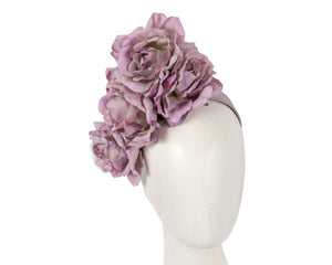 Cupids Millinery Women's Hat Lilac Large lilac flower headband by Max Alexander