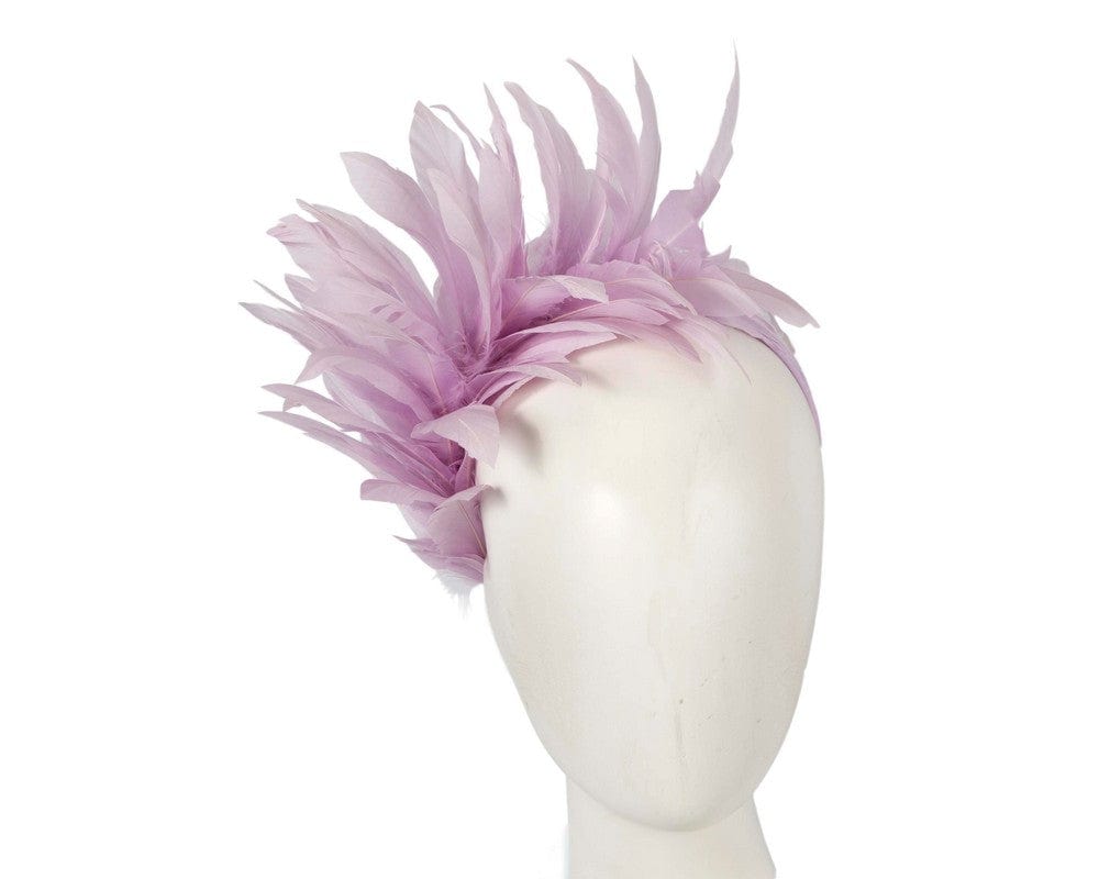 Cupids Millinery Women's Hat Lilac Lilac feather fascinator headband by Max Alexander