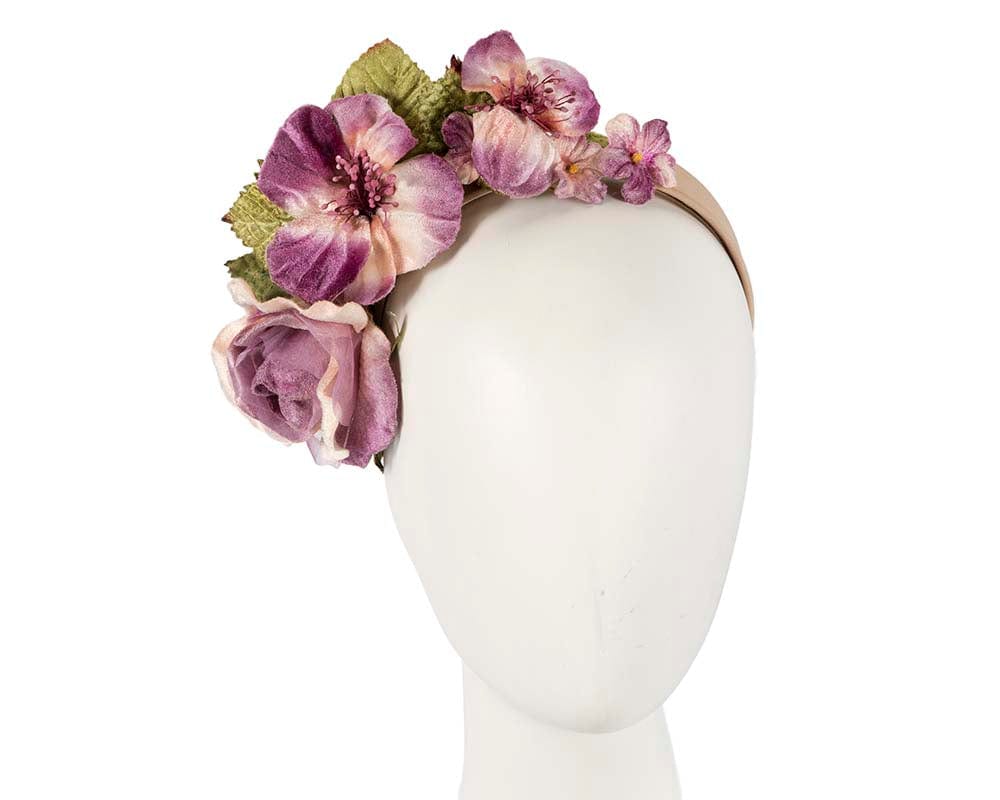 Cupids Millinery Women's Hat Lilac Lilac flower headband fascinator by Max Alexander