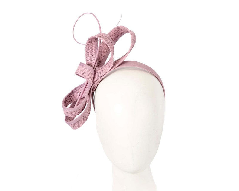 Cupids Millinery Women's Hat Lilac Lilac loops and feather fascinator by Max Alexander