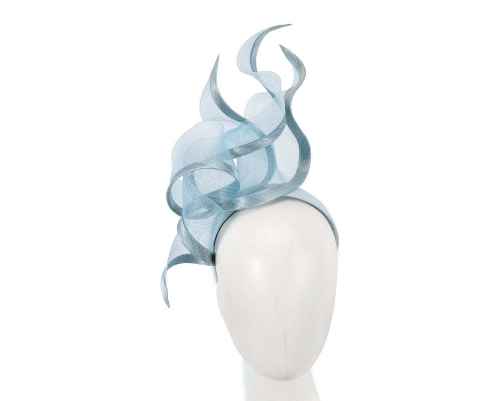 Cupids Millinery Women's Hat Navy Bespoke light blue racing fascinator by Fillies Collection