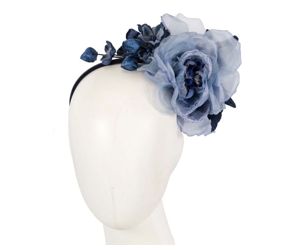 Cupids Millinery Women's Hat Navy Blue flower headband fascinator by Max Alexander