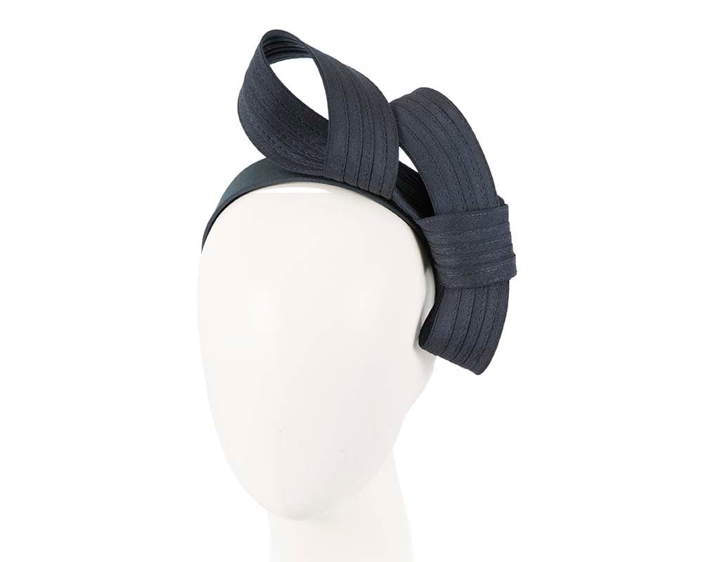 Cupids Millinery Women's Hat Navy Curled navy fascinator